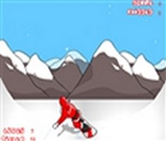 Snowboarding Santa